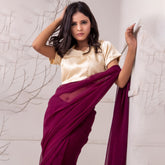 Stitched Luxury Chiffon Saree