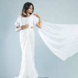 Stitched Luxury Chiffon Saree