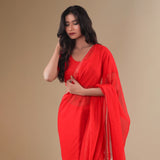 Stitched Luxury Chiffon Saree