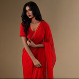 Stitched Luxury Chiffon Saree