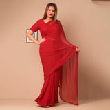 Stitched Luxury Chiffon Saree