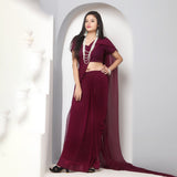 Stitched Luxury Chiffon Saree