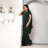 Stitched Luxury Chiffon Saree