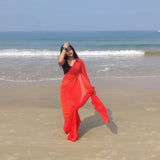 Stitched Luxury Chiffon Saree