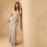 Stitched Luxury Chiffon Saree