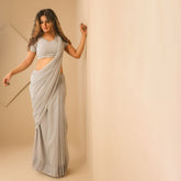 Stitched Luxury Chiffon Saree