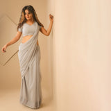 Stitched Luxury Chiffon Saree