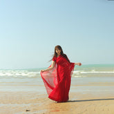 Stitched Luxury Chiffon Saree