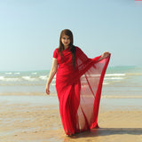 Stitched Luxury Chiffon Saree