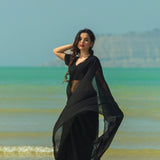 Stitched Luxury Chiffon Saree