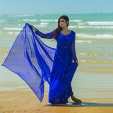 Stitched Luxury Chiffon Saree