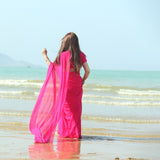 Stitched Luxury Chiffon Saree