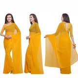 Stitched Luxury Chiffon Saree