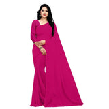 Stitched Luxury Chiffon Saree