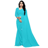 Stitched Luxury Chiffon Saree