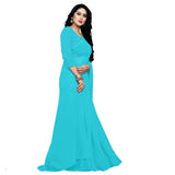 Stitched Luxury Chiffon Saree