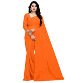 Stitched Luxury Chiffon Saree