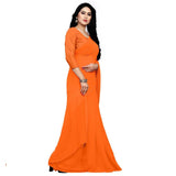 Stitched Luxury Chiffon Saree