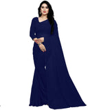 Stitched Luxury Chiffon Saree