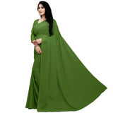 Stitched Luxury Chiffon Saree