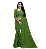 Stitched Luxury Chiffon Saree