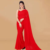 Stitched Luxury Chiffon Saree