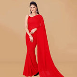 Stitched Luxury Chiffon Saree