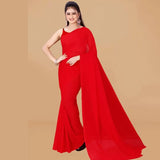 Stitched Luxury Chiffon Saree