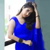 Stitched Luxury Chiffon Saree