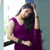 Stitched Luxury Chiffon Saree