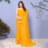 Stitched Luxury Chiffon Saree