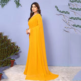 Stitched Luxury Chiffon Saree