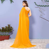 Stitched Luxury Chiffon Saree