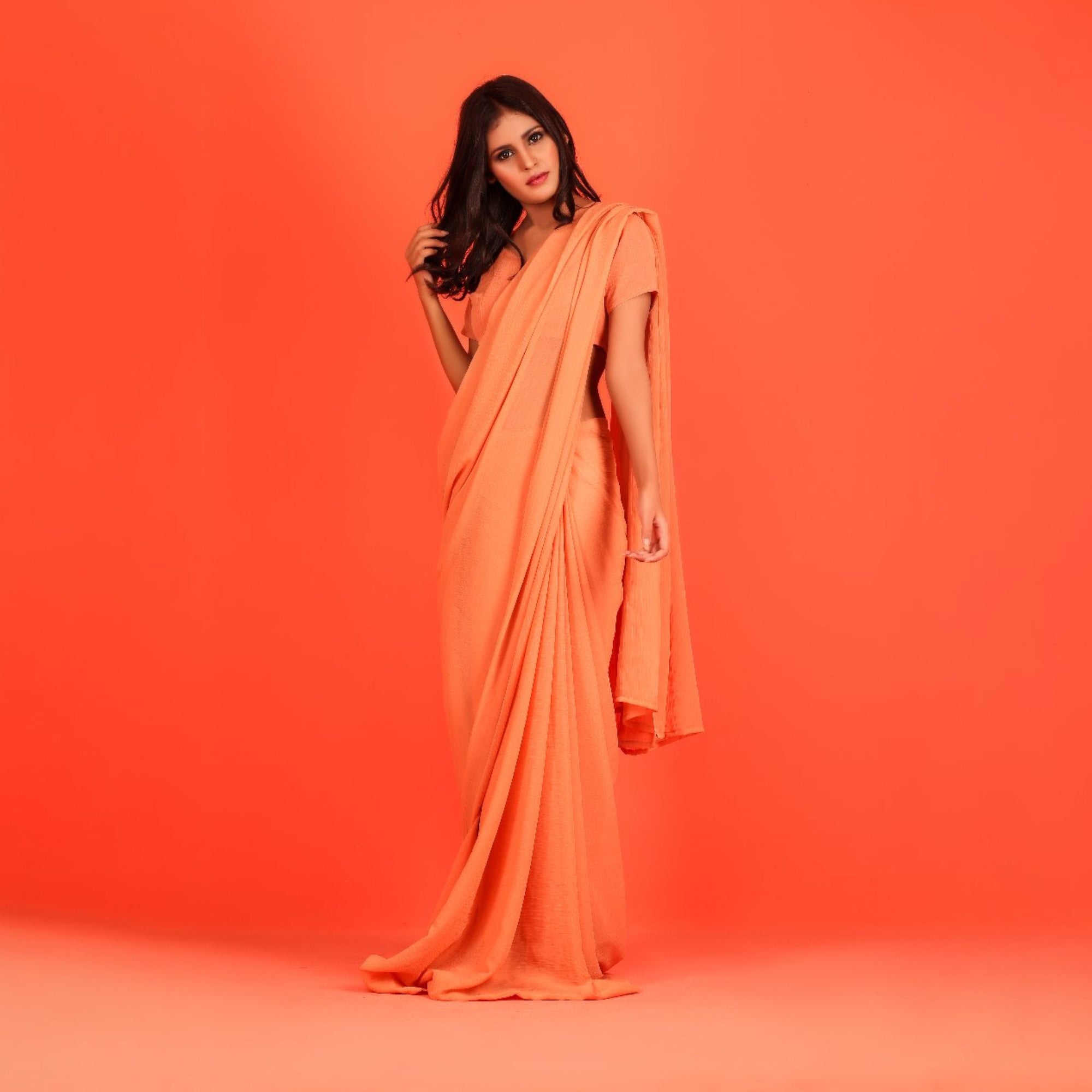Stitched Luxury Chiffon Saree