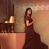 Stitched Luxury Chiffon Saree
