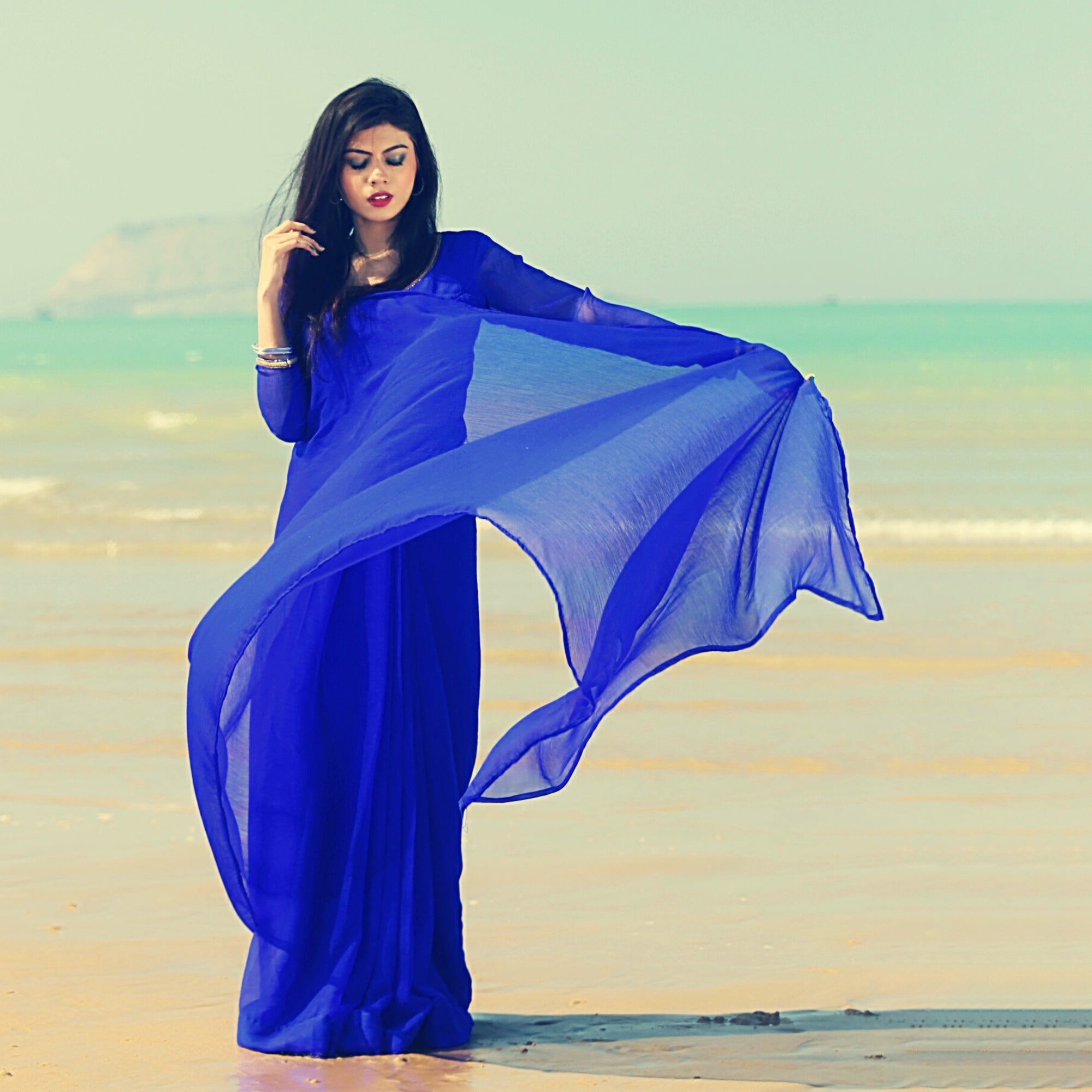 Stitched Luxury Chiffon Saree