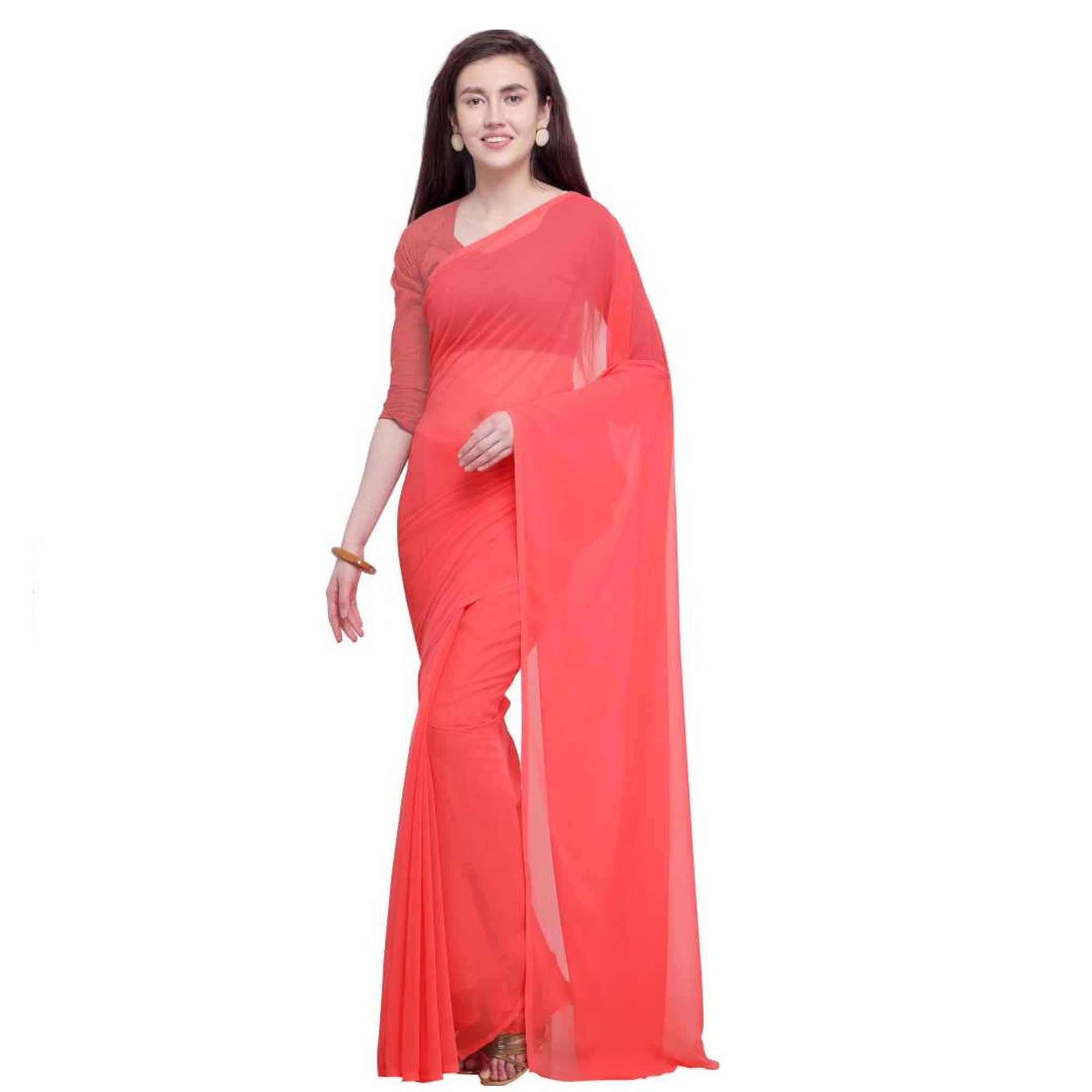 Stitched Luxury Chiffon Saree