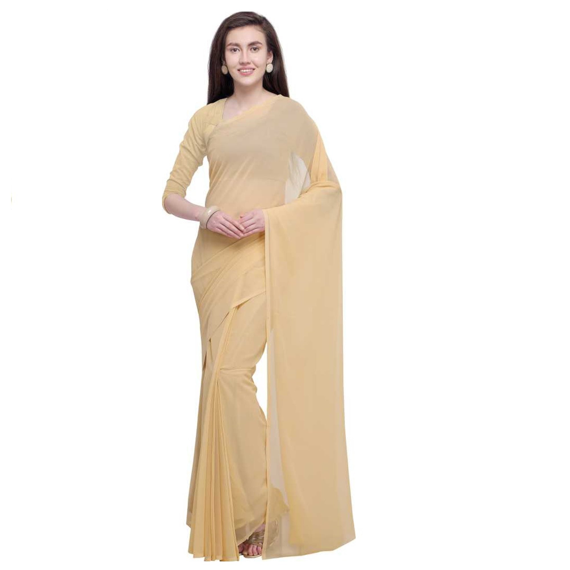 Stitched Luxury Chiffon Saree
