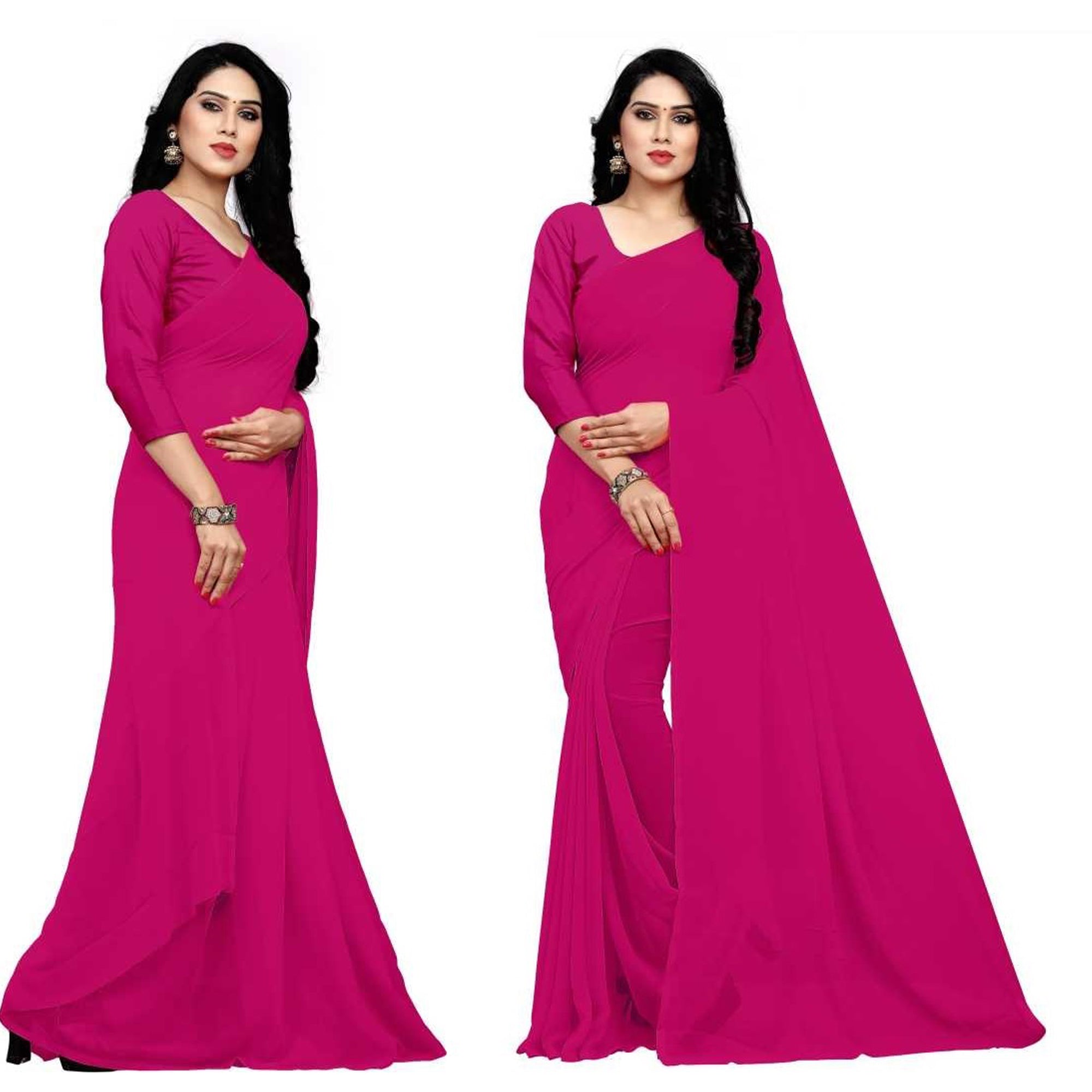 Stitched Luxury Chiffon Saree