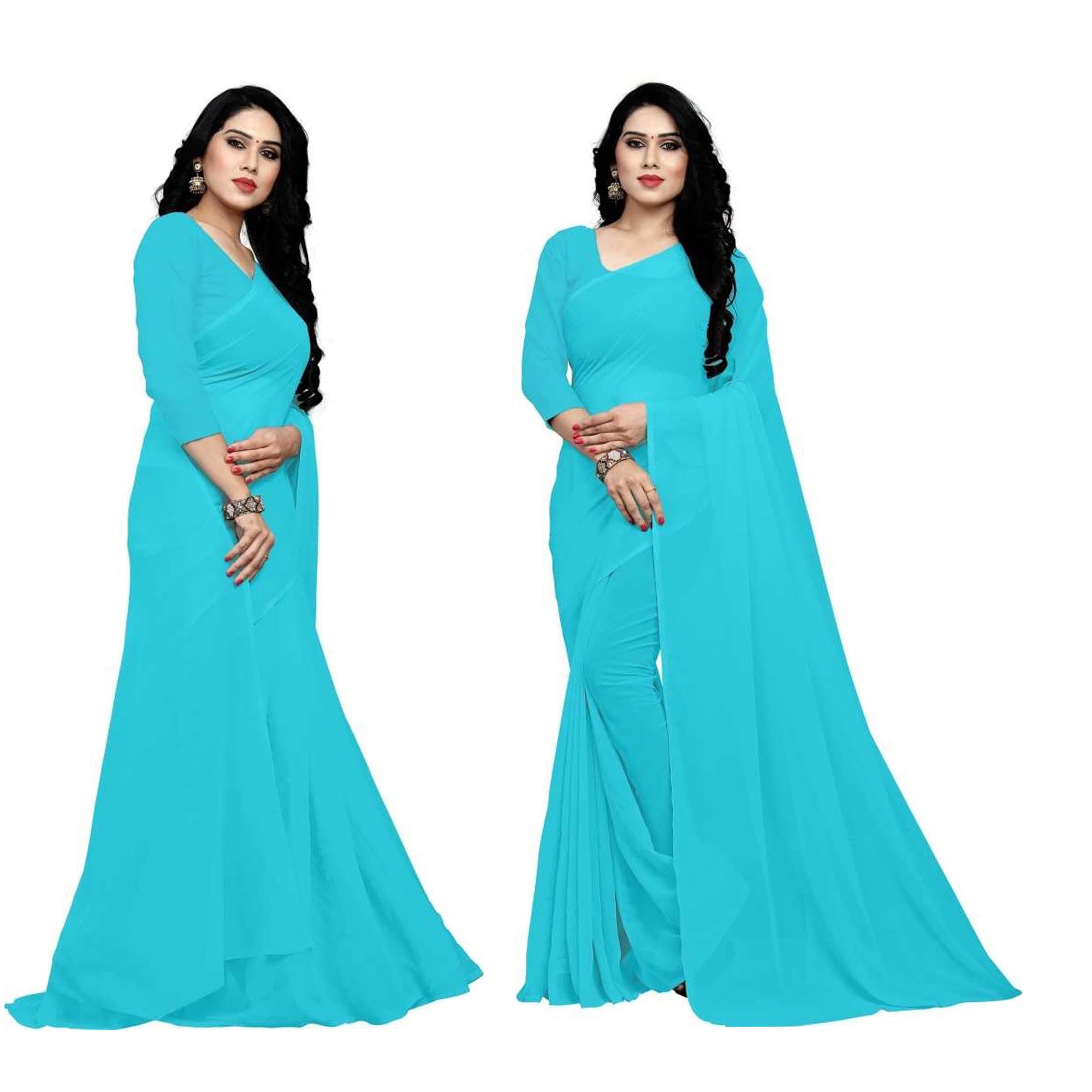 Stitched Luxury Chiffon Saree