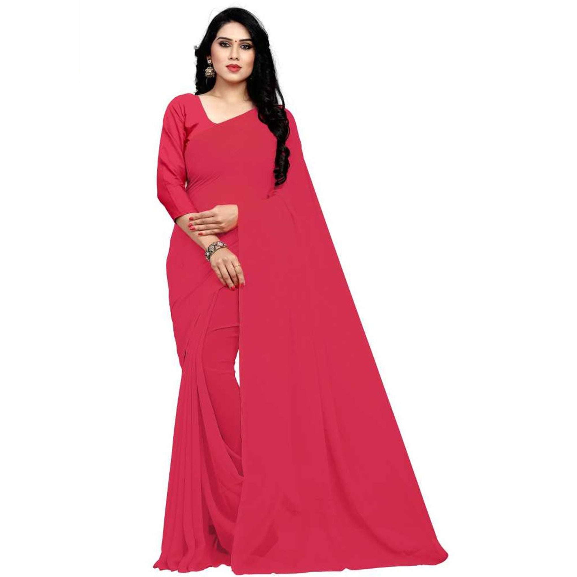 Stitched Luxury Chiffon Saree