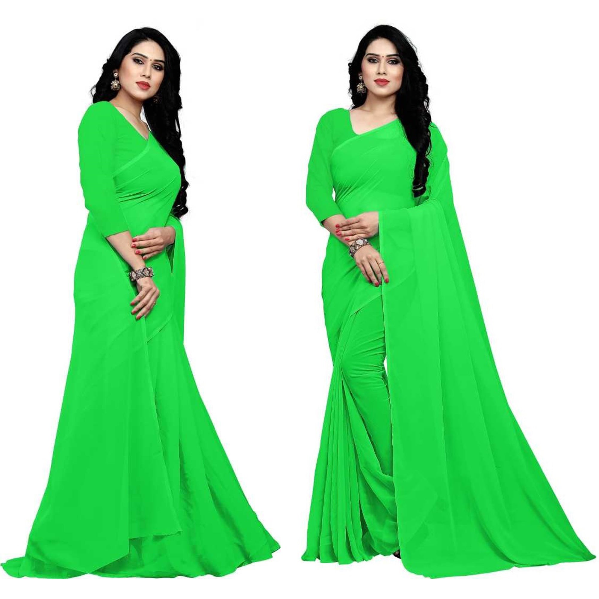 Stitched Luxury Chiffon Saree