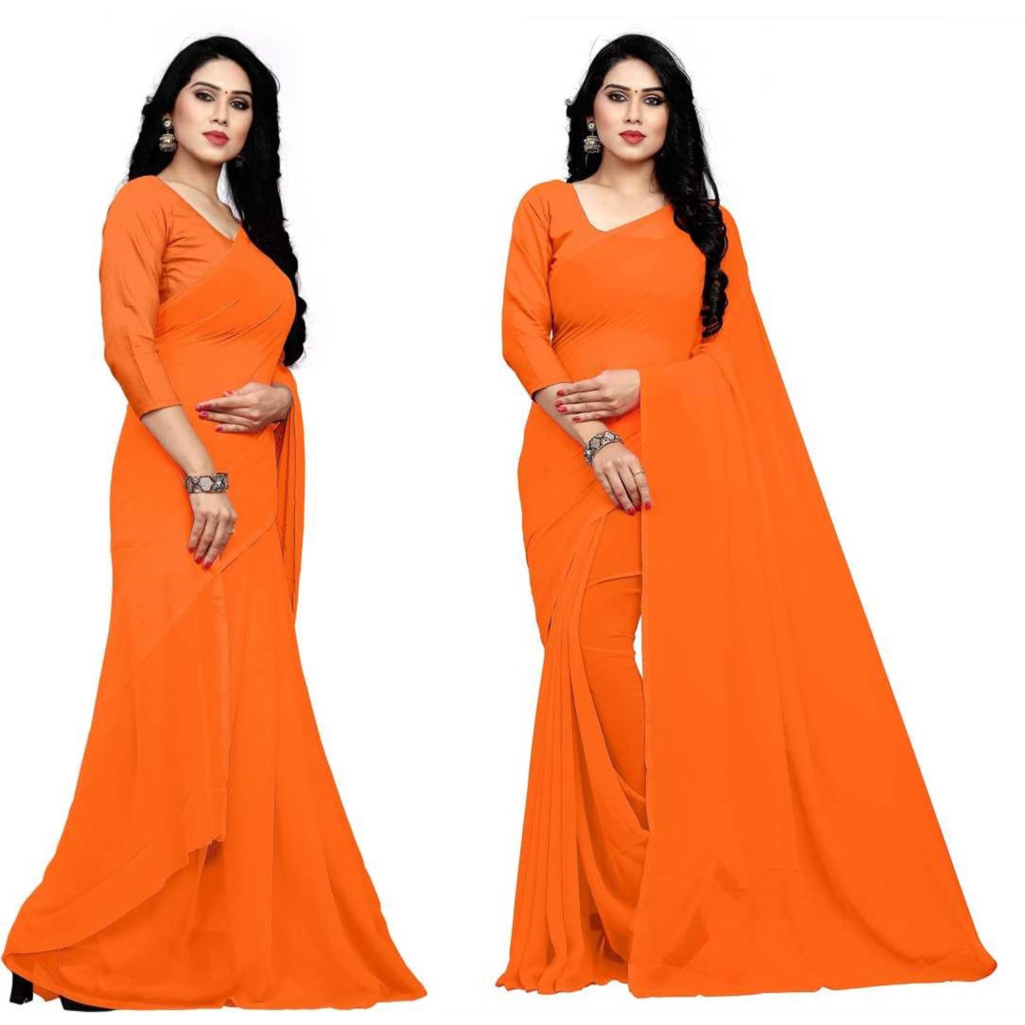 Stitched Luxury Chiffon Saree
