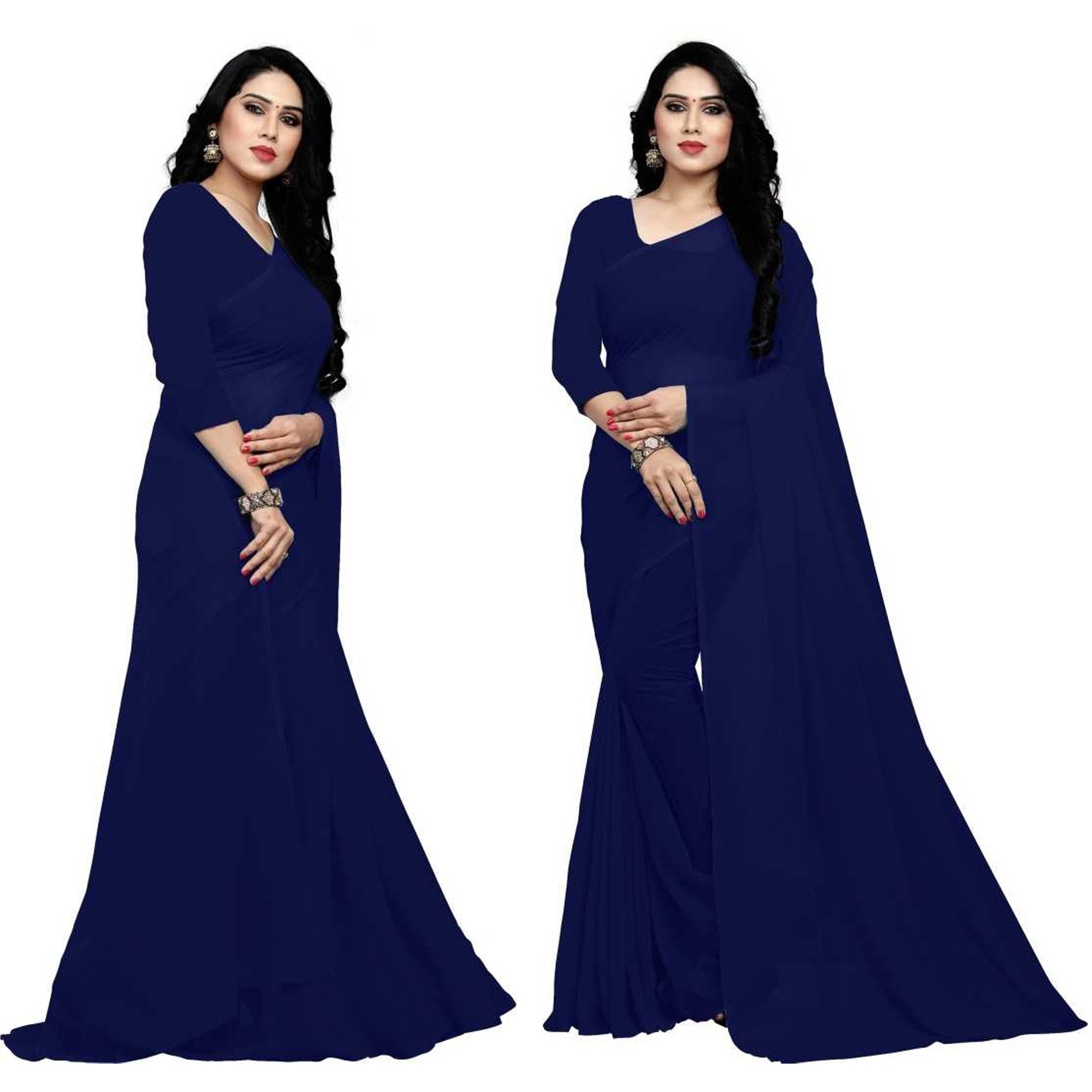 Stitched Luxury Chiffon Saree