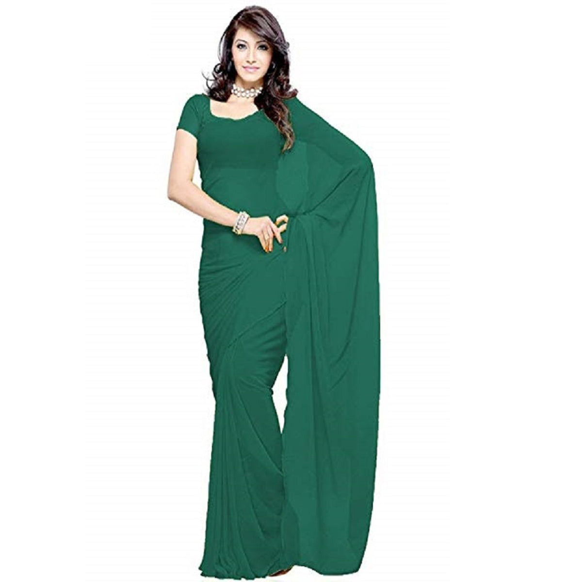 Stitched Luxury Chiffon Saree