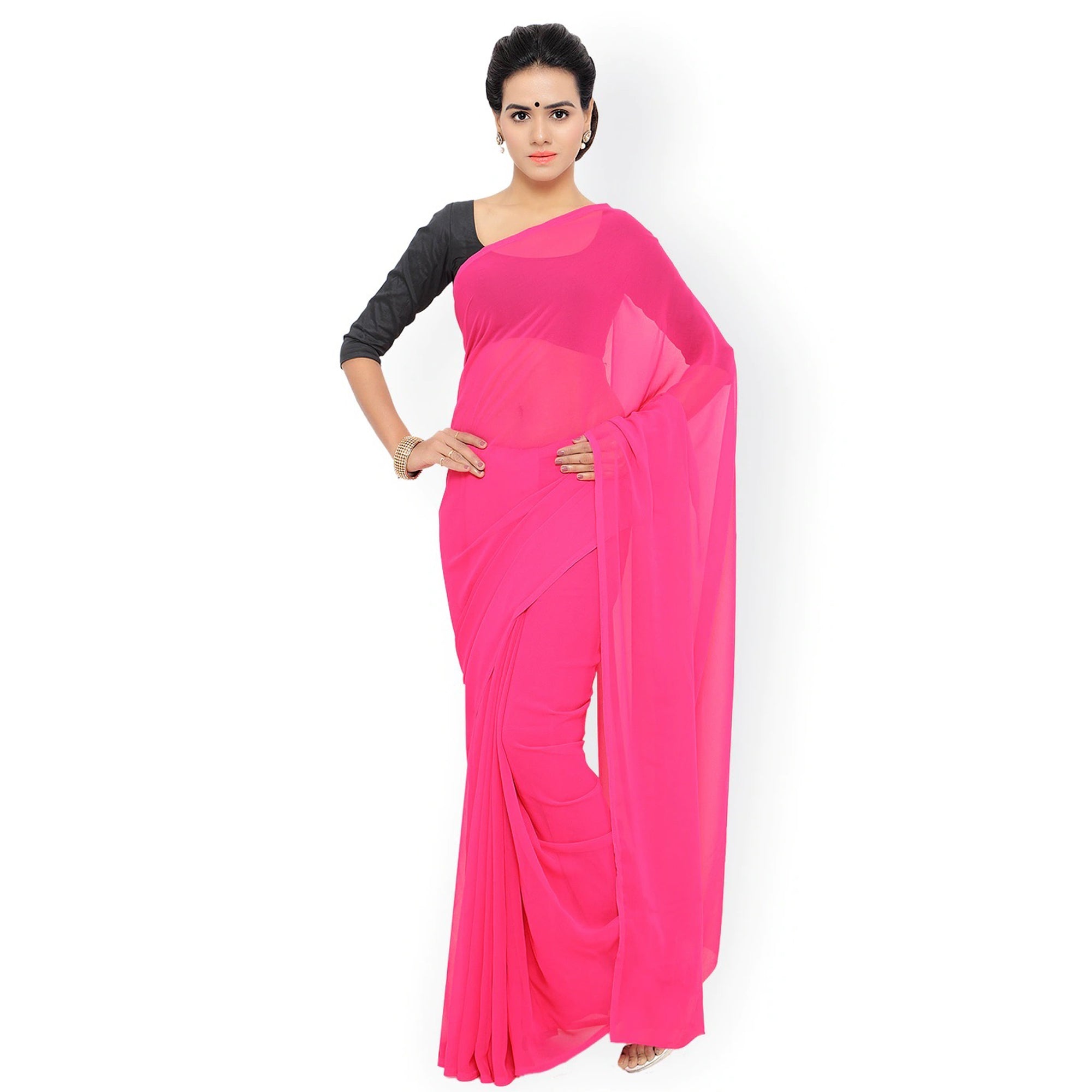 Stitched Luxury Chiffon Saree