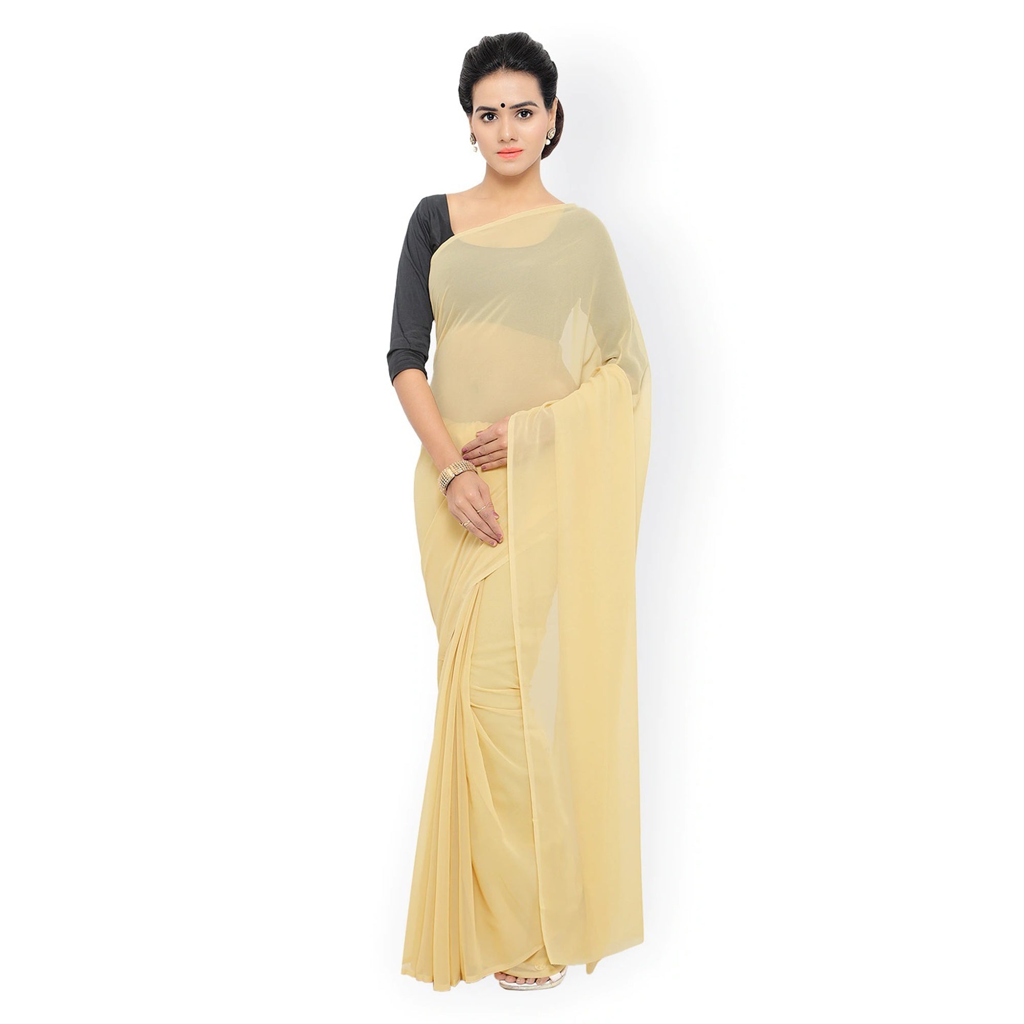 Stitched Luxury Chiffon Saree