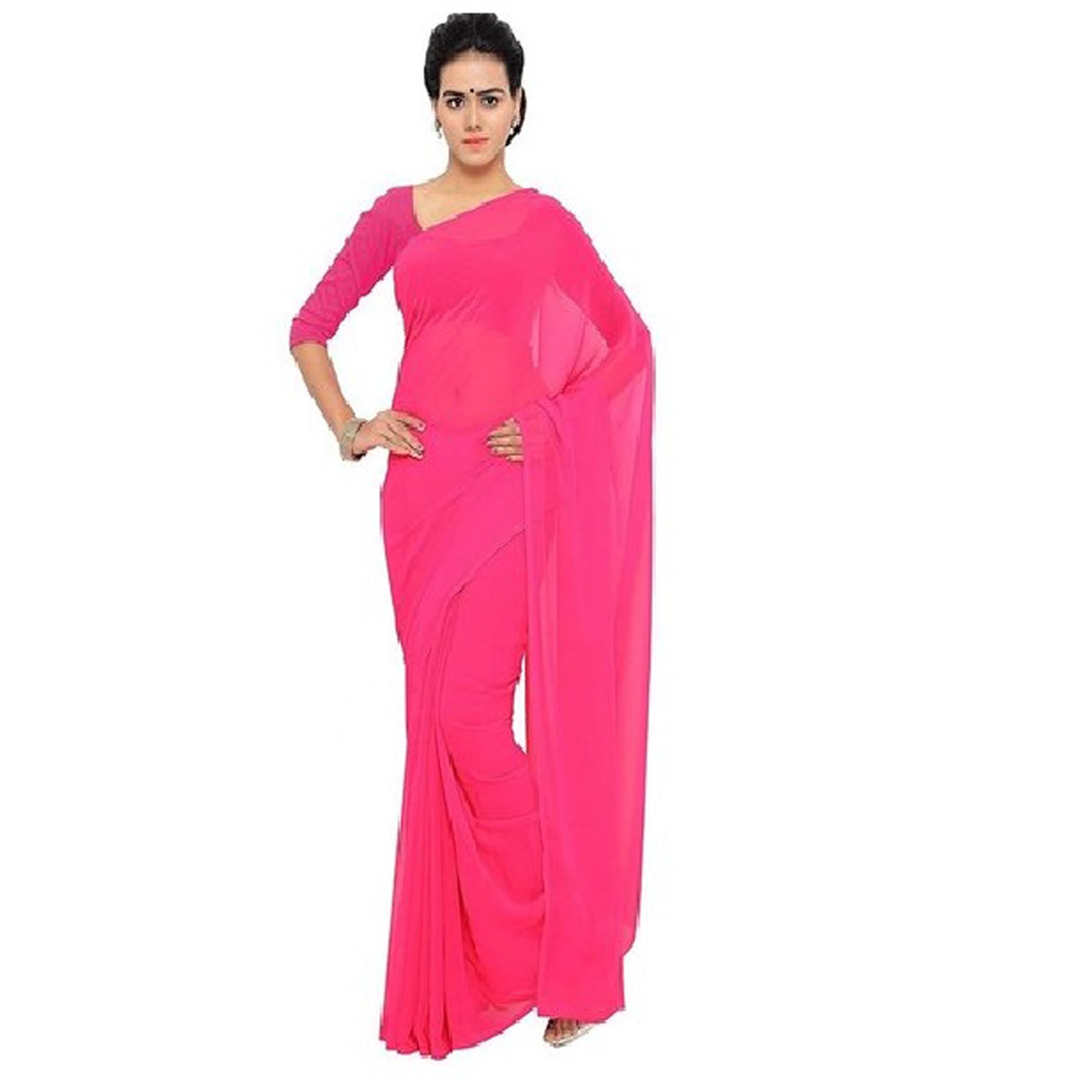 Stitched Luxury Chiffon Saree