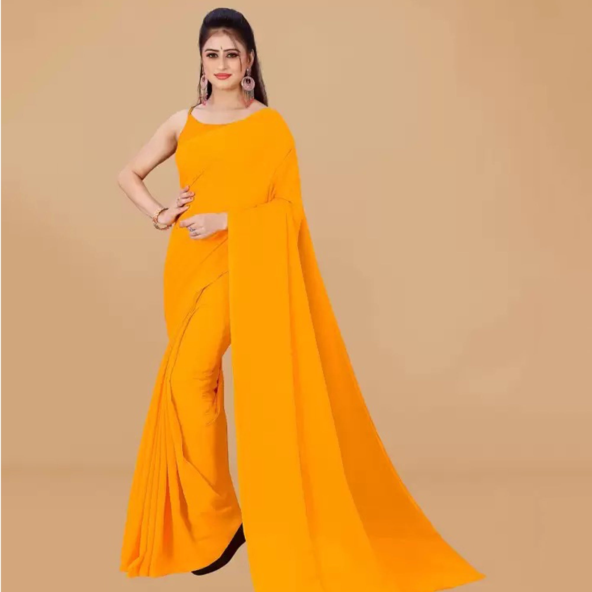 Stitched Luxury Chiffon Saree