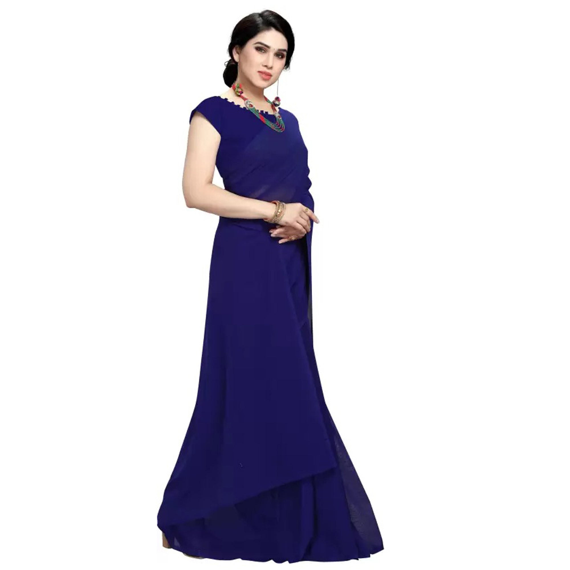 Stitched Luxury Chiffon Saree